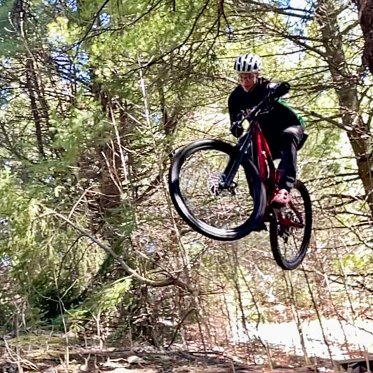 Mountain bike jumping