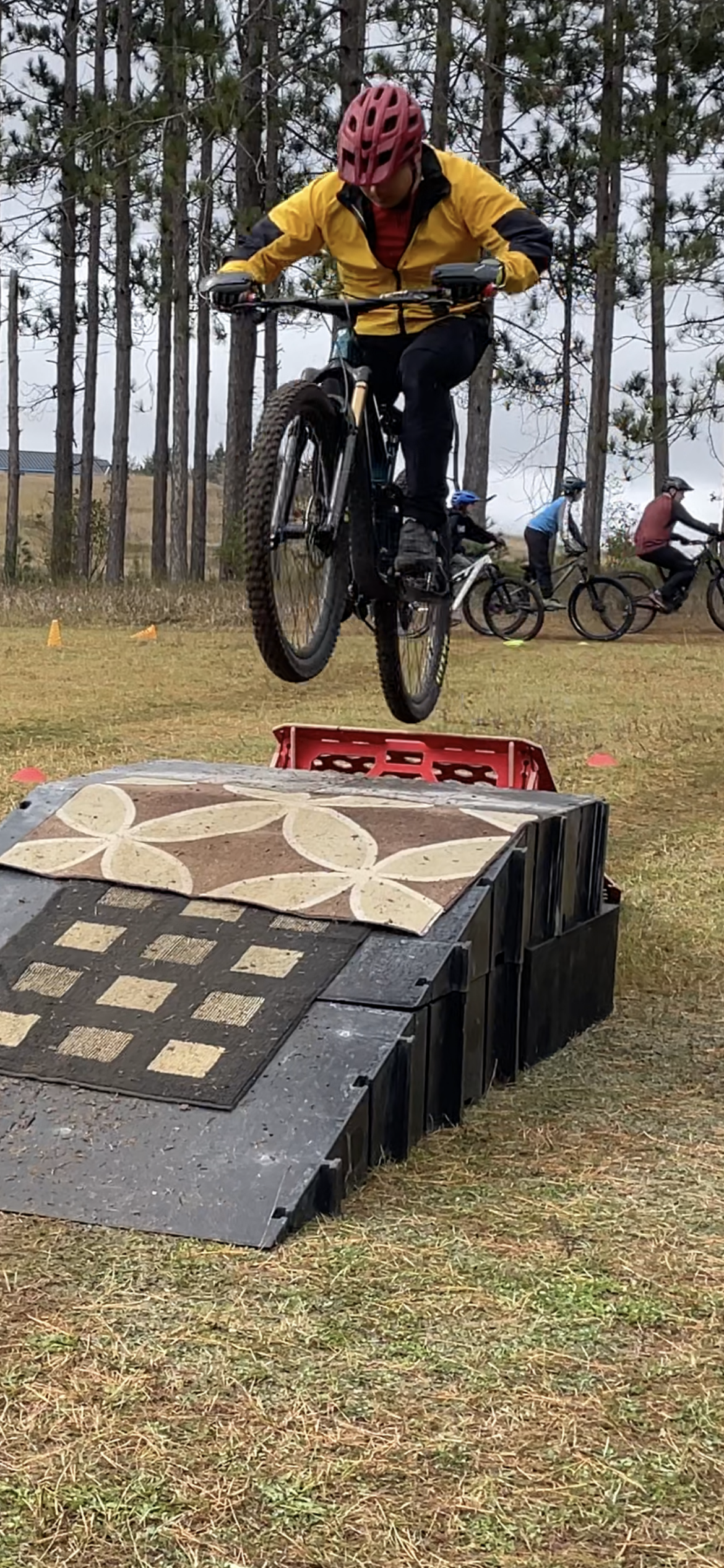 Mountain Bike Lessons big jump fall session